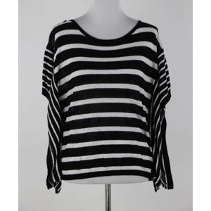 LOFT black and white stripe top